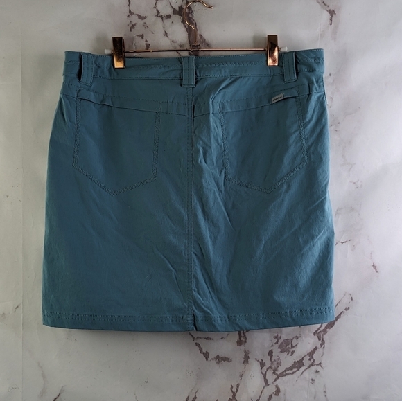 Eddie Bauer Skirt Womens 8 Blue Skort Travex Built In Shorts Spandex Nylon - Picture 1 of 11